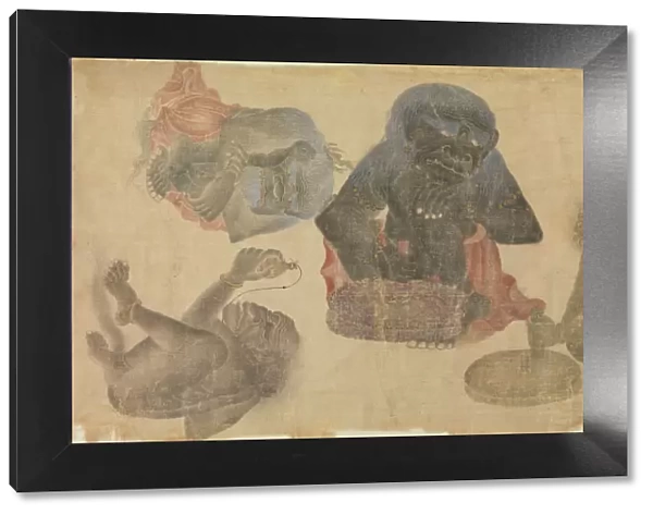 Four Captive Demons, 1470-1500. Creator: Unknown