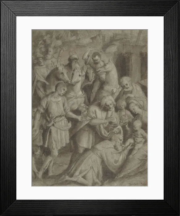 Framed Print : The Adoration of the Magi, 1553. Creator: Bernardino Lanino Framed Print : The Adoration of the Magi, 1553. Creator: Bernardino Lanino