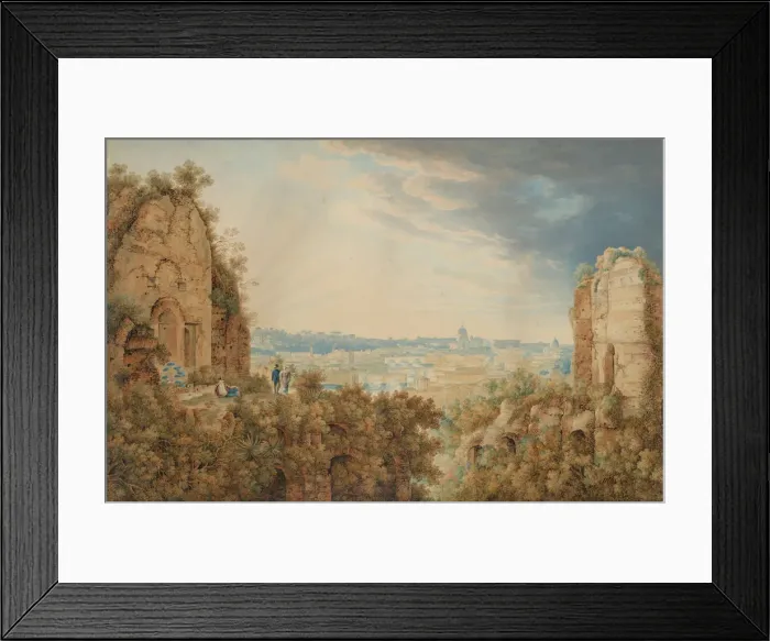 Framed Print : A View of Rome from the Palatine, 1813-17 (?). Creator: Carl Ludwig Frommel Framed Print : A View of Rome from the Palatine, 1813-17 (?). Creator: Carl Ludwig Frommel