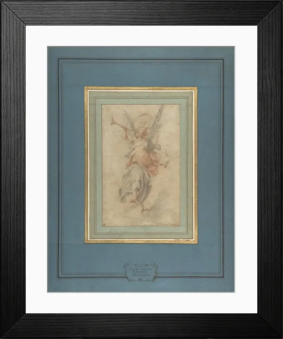 Framed Print : Allegorical Figure of Fame, ca. 1590. Creator: Giuseppe Cesari Framed Print : Allegorical Figure of Fame, ca. 1590. Creator: Giuseppe Cesari
