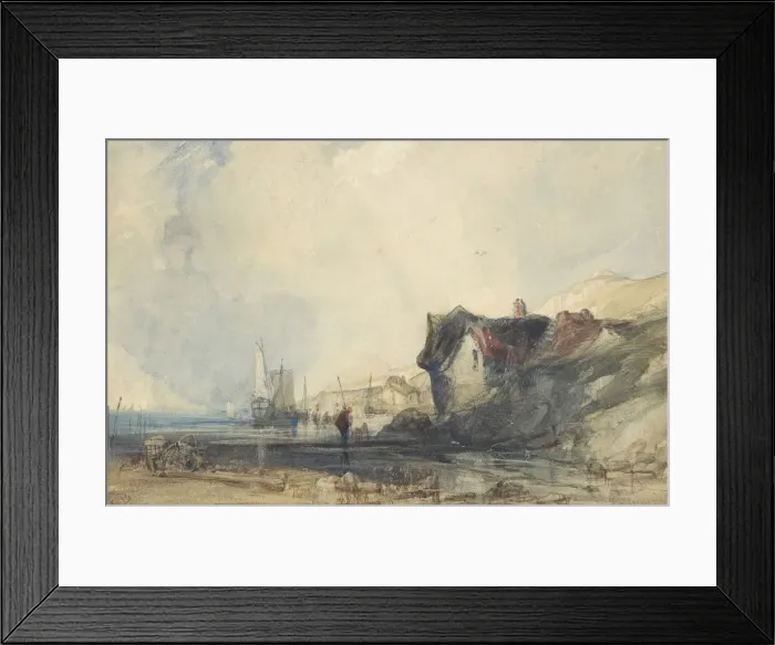 Framed Print : View on the Coast at Deal, ca. 1846. Creator: Charles Bentley Framed Print : View on the Coast at Deal, ca. 1846. Creator: Charles Bentley