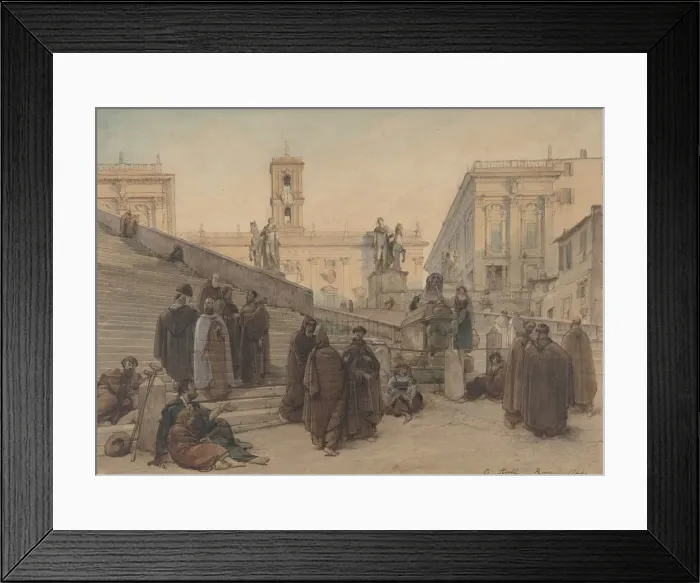 Framed Print : The Campidoglio seen from the Staircase of the Church of the Aracoeli, Rome, at Sunset Framed Print : The Campidoglio seen from the Staircase of the Church of the Aracoeli, Rome, at Sunset