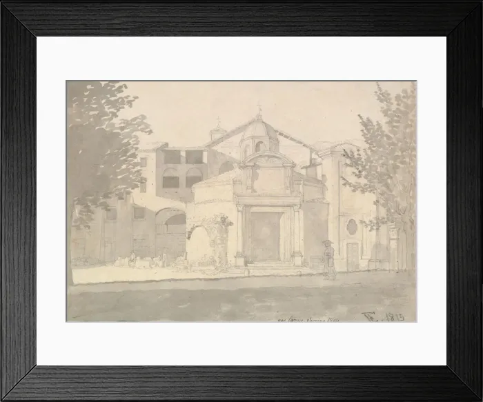 Framed Print : A Section of the Via Sacra, Rome (The Church of Saints Cosmas and Damian), 1814-15 Framed Print : A Section of the Via Sacra, Rome (The Church of Saints Cosmas and Damian), 1814-15