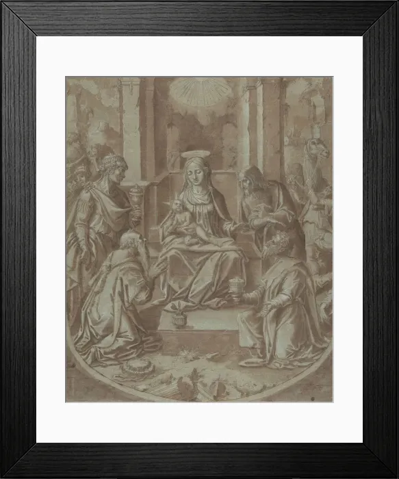 Framed Print : The Adoration of the Magi (Cartoon for an Embroidery), 1587-89 Framed Print : The Adoration of the Magi (Cartoon for an Embroidery), 1587-89