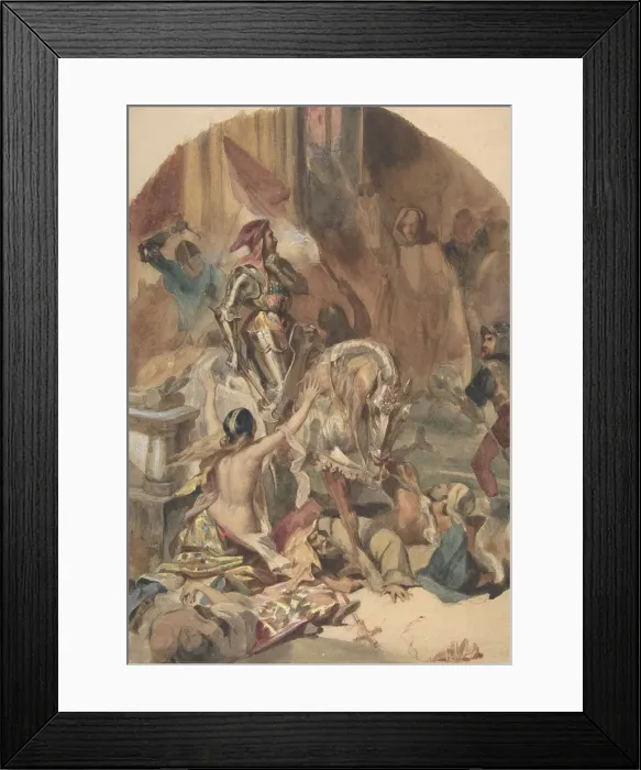 Framed Print : Massacre de Nesle (1472), 19th century. Creator: Edouard-Alexandre Odier Framed Print : Massacre de Nesle (1472), 19th century. Creator: Edouard-Alexandre Odier