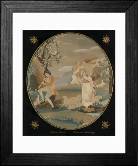 Framed Print : The Shepherdess of the Alps, ca. 1812. Creator: Evelina Hull Framed Print : The Shepherdess of the Alps, ca. 1812. Creator: Evelina Hull
