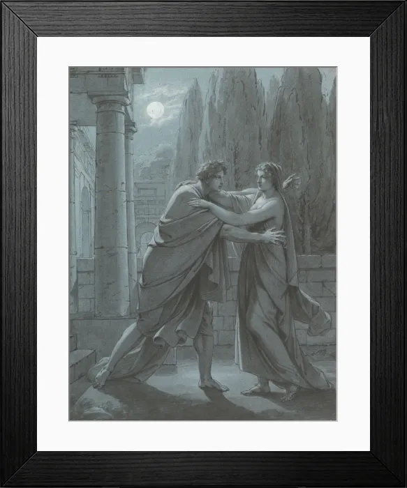Framed Print : Lais Taking Aristipp by Surprise, ca. 1801. Creator: Heinrich Friedrich Füger Framed Print : Lais Taking Aristipp by Surprise, ca. 1801. Creator: Heinrich Friedrich Füger