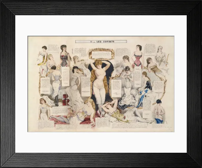 Framed Print : Etudes sur les femmes, 1882-90. Creator: Henri de Montaut Framed Print : Etudes sur les femmes, 1882-90. Creator: Henri de Montaut