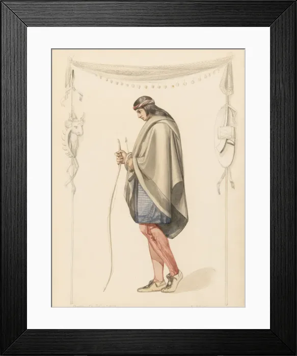 Framed Print : Indian Figure in Profile, 1851. Creator: Henry Kirke Brown Framed Print : Indian Figure in Profile, 1851. Creator: Henry Kirke Brown