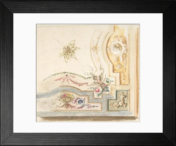 Framed Print : Design for a Ceiling Decoration, 1800-1900. Creator: Anon Framed Print : Design for a Ceiling Decoration, 1800-1900. Creator: Anon