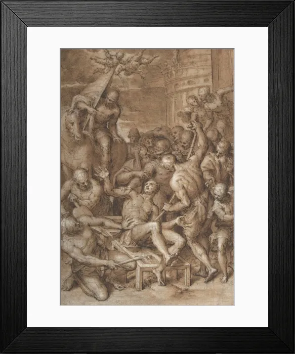 Framed Print : The Martyrdom of Saint Lawrence, 1580s-early 1590s. Creator: Aurelio Luini Framed Print : The Martyrdom of Saint Lawrence, 1580s-early 1590s. Creator: Aurelio Luini