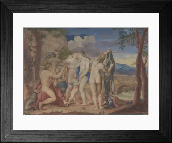 Framed Print : Judgment of Paris, 1800-1900 (?). Creator: Anon Framed Print : Judgment of Paris, 1800-1900 (?). Creator: Anon