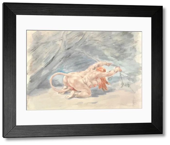 Framed Print : Untitled. Creator: Felicien Joseph Victor Rops Felicien Rops Framed Print : Untitled. Creator: Felicien Joseph Victor Rops Felicien Rops