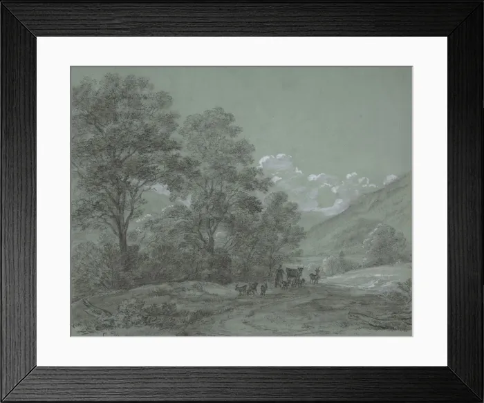 Framed Print : Landscape near Ruhpolding, late 18th-mid-19th century. Creator: Cantius Dillis Framed Print : Landscape near Ruhpolding, late 18th-mid-19th century. Creator: Cantius Dillis