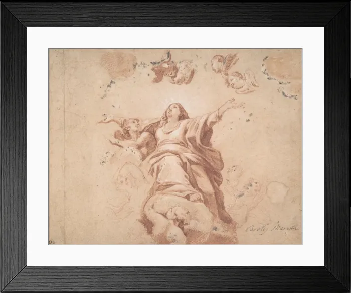 Framed Print : Assumption of the Virgin (after Carlo Maratta?), 17th century. Creator: Anon Framed Print : Assumption of the Virgin (after Carlo Maratta?), 17th century. Creator: Anon