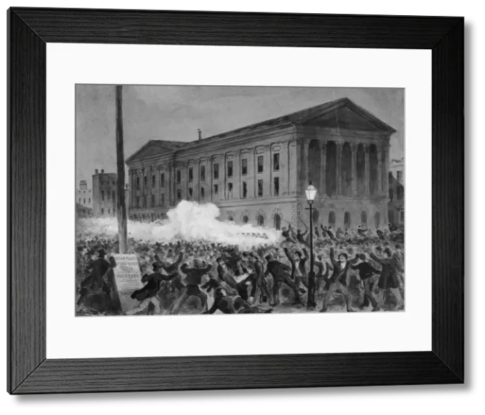 Framed Print : Astor Place Riot, 1849, 1896. Creator: Charles M Jenckes Framed Print : Astor Place Riot, 1849, 1896. Creator: Charles M Jenckes
