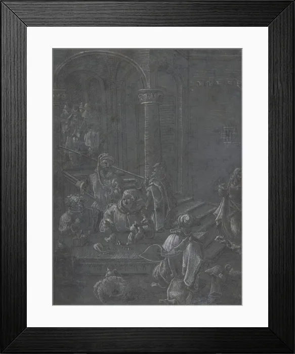 Framed Print : The Presentation of Mary in the Temple, ca. 1520. Creator: Anon Framed Print : The Presentation of Mary in the Temple, ca. 1520. Creator: Anon