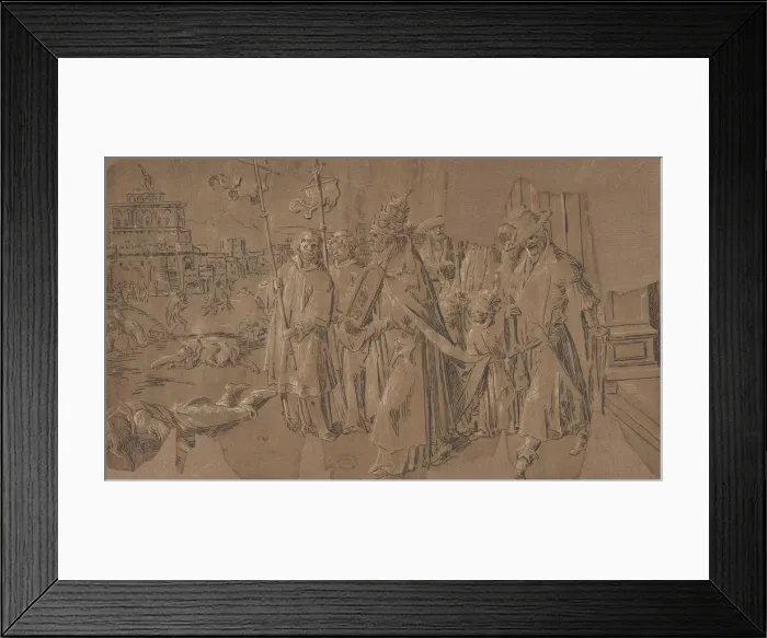 Framed Print : Miracle of Saint Gregory, 16th century. Creator: Anon Framed Print : Miracle of Saint Gregory, 16th century. Creator: Anon