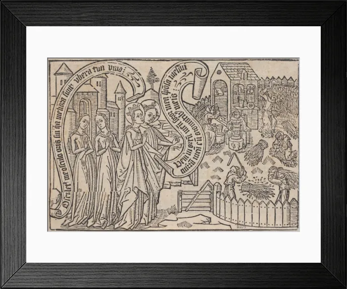 Framed Print : The Bridegroom Showing the Bride His Land, from a Canticum Canticorum... ca. 1460 / 1465 Framed Print : The Bridegroom Showing the Bride His Land, from a Canticum Canticorum... ca. 1460 / 1465