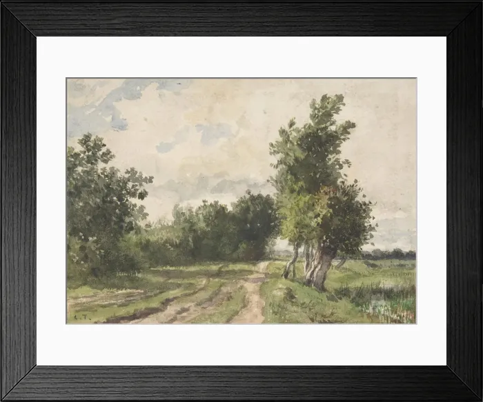 Framed Print : Landscape, 1825-65. Creator: Constant Troyon Framed Print : Landscape, 1825-65. Creator: Constant Troyon