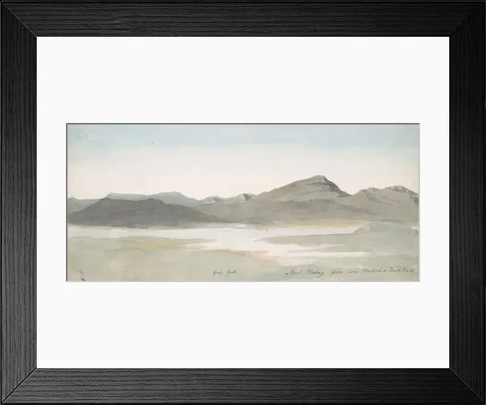 Framed Print : Craig Goch, Moel Hebog, North Wales, ca. 1802. Creator: Cornelius Varley Framed Print : Craig Goch, Moel Hebog, North Wales, ca. 1802. Creator: Cornelius Varley