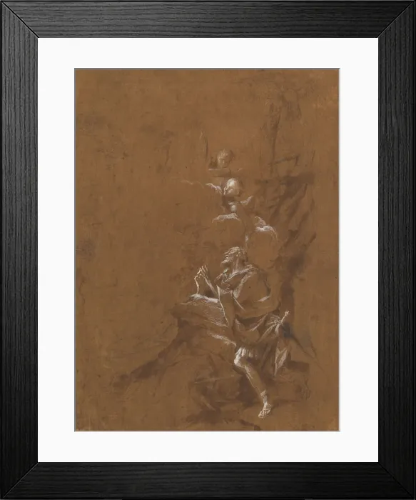 Framed Print : The Vision of Saint William of Aquitaine. late 1650s. Creator: Giovanni Angelo Canini Framed Print : The Vision of Saint William of Aquitaine. late 1650s. Creator: Giovanni Angelo Canini