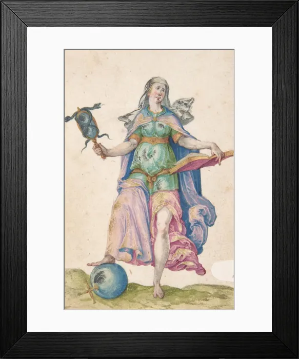 Framed Print : Allegory of Wisdom, late 16th-early 17th century. Creator: Anon Framed Print : Allegory of Wisdom, late 16th-early 17th century. Creator: Anon