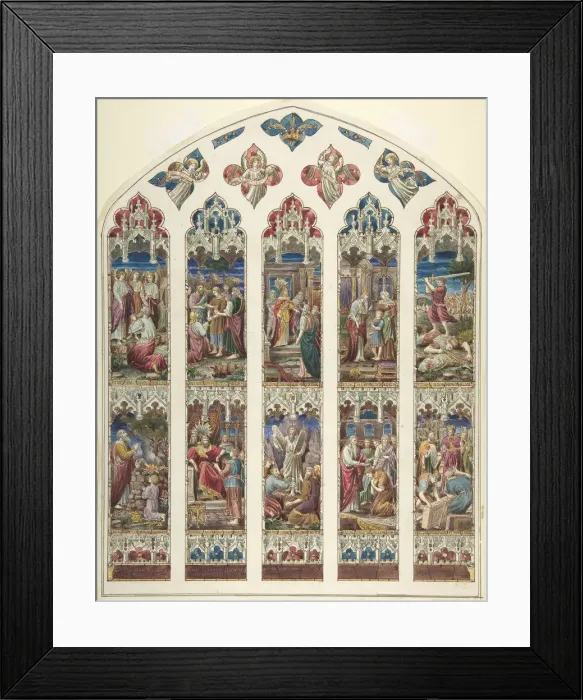 Framed Print : Design for Old Testament Window, ca. 1870. Creator: Attributed to Dante Gabriel Rossetti Framed Print : Design for Old Testament Window, ca. 1870. Creator: Attributed to Dante Gabriel Rossetti