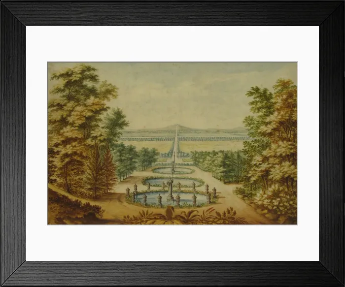 Framed Print : Scenic View of Gardens, n. d Creator: Antoine-Claude Fleury Framed Print : Scenic View of Gardens, n. d Creator: Antoine-Claude Fleury