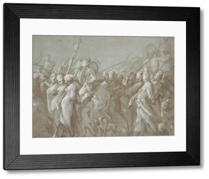 Framed Print : Military Procession, 16th century. Creator: Hans Mont Framed Print : Military Procession, 16th century. Creator: Hans Mont