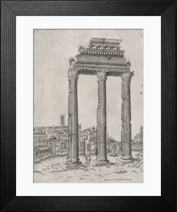 Framed Print : Speculum Romanae Magnificentiae: Portico of the Temple of Julius, 16th century Framed Print : Speculum Romanae Magnificentiae: Portico of the Temple of Julius, 16th century