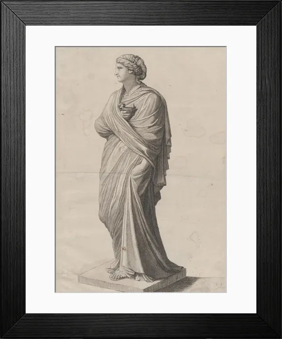 Framed Print : Speculum Romanae Magnificentiae: A Vestal Virgin (?), 16th century. 16th century Framed Print : Speculum Romanae Magnificentiae: A Vestal Virgin (?), 16th century. 16th century