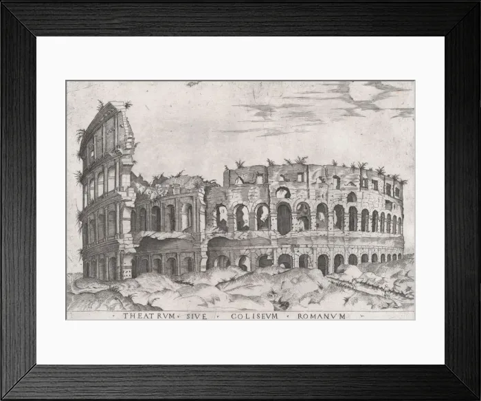 Framed Print : Speculum Romanae Magnificentiae: The Coloseum, 16th century. 16th century. Creator: Anon Framed Print : Speculum Romanae Magnificentiae: The Coloseum, 16th century. 16th century. Creator: Anon