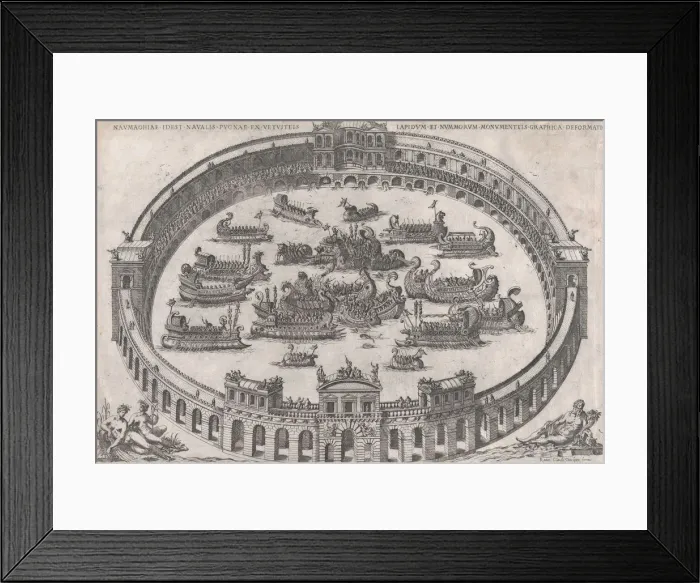 Framed Print : Speculum Romanae Magnificentiae: Roman Naval Battle, late 16th century Framed Print : Speculum Romanae Magnificentiae: Roman Naval Battle, late 16th century