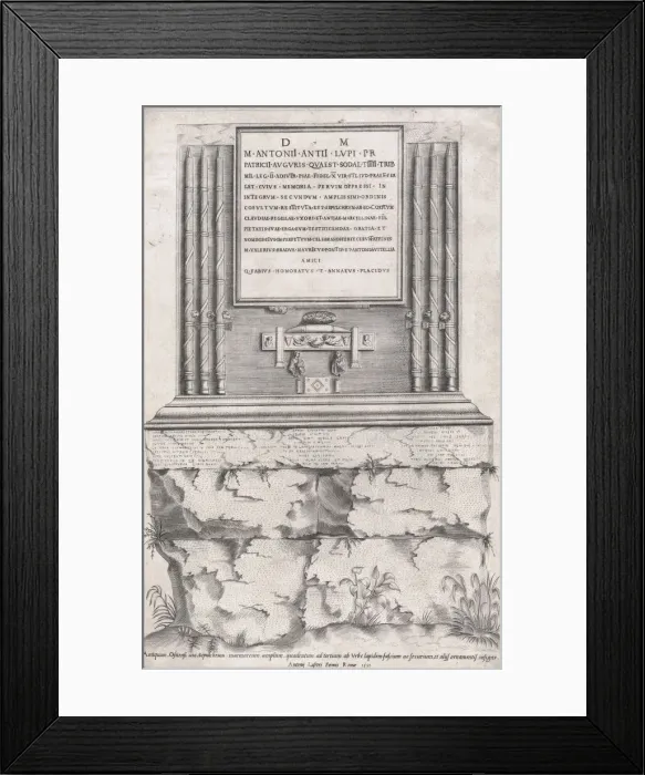 Framed Print : Speculum Romanae Magnificentiae: Sepulchre of Lupus, 1551. 1551. Creator: Anon Framed Print : Speculum Romanae Magnificentiae: Sepulchre of Lupus, 1551. 1551. Creator: Anon