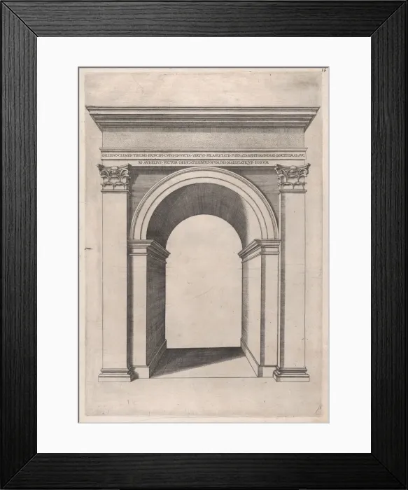Framed Print : Speculum Romanae Magnificentiae: Arch of Gallienus, 16th century. 16th century Framed Print : Speculum Romanae Magnificentiae: Arch of Gallienus, 16th century. 16th century