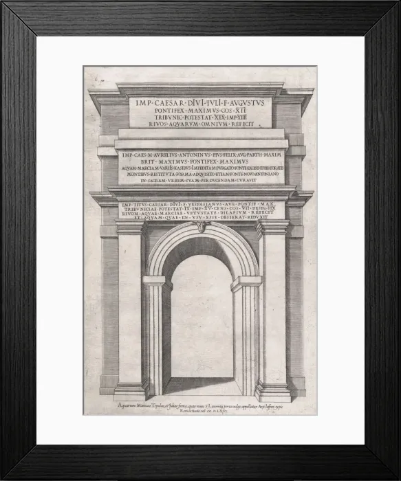 Framed Print : Speculum Romanae Magnificentiae: Front view of St. Lawrence Gateway, Rome, 1566. 1566 Framed Print : Speculum Romanae Magnificentiae: Front view of St. Lawrence Gateway, Rome, 1566. 1566