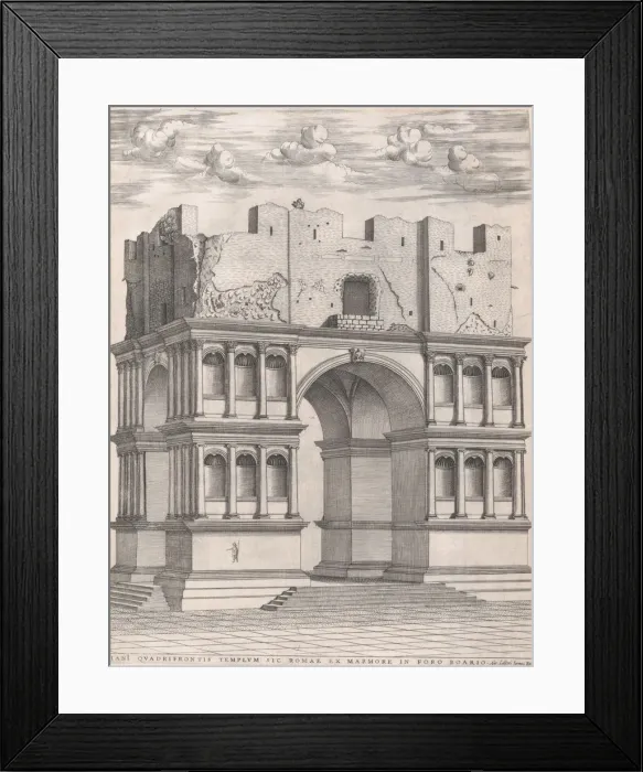 Framed Print : Speculum Romanae Magnificentiae: Temple of Janus, 1564. 1564. Creator: Anon Framed Print : Speculum Romanae Magnificentiae: Temple of Janus, 1564. 1564. Creator: Anon