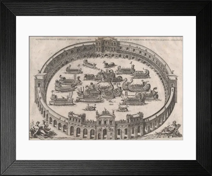 Framed Print : Speculum Romanae Magnificentiae: Roman Naval Battle, 16th century. 16th century Framed Print : Speculum Romanae Magnificentiae: Roman Naval Battle, 16th century. 16th century