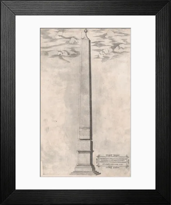 Framed Print : Speculum Romanae Magnificentiae: The Vatican Obelisque, 1550. 1550. Creator: Anon Framed Print : Speculum Romanae Magnificentiae: The Vatican Obelisque, 1550. 1550. Creator: Anon