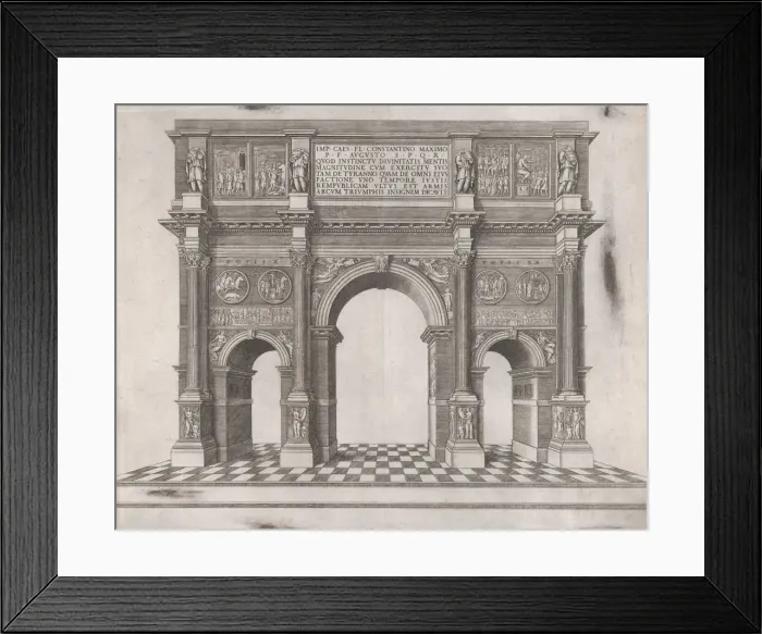 Framed Print : Speculum Romanae Magnificentiae: Arch of Constantine, 16th century. 16th century Framed Print : Speculum Romanae Magnificentiae: Arch of Constantine, 16th century. 16th century
