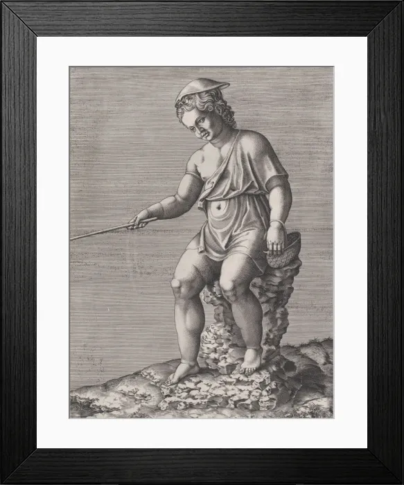 Framed Print : Speculum Romanae Magnificentiae: The Little Angler, 1567. 1567. Creator: Anon Framed Print : Speculum Romanae Magnificentiae: The Little Angler, 1567. 1567. Creator: Anon