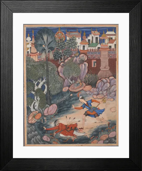 Framed Print : Umar Walks around Fulad Castle, Meets a Foot Soldier and Kicks Him to the Ground... ca Framed Print : Umar Walks around Fulad Castle, Meets a Foot Soldier and Kicks Him to the Ground... ca