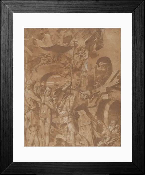 Framed Print : Christ in Limbo, ca. 1547-48. Creator: Luca Penni Framed Print : Christ in Limbo, ca. 1547-48. Creator: Luca Penni