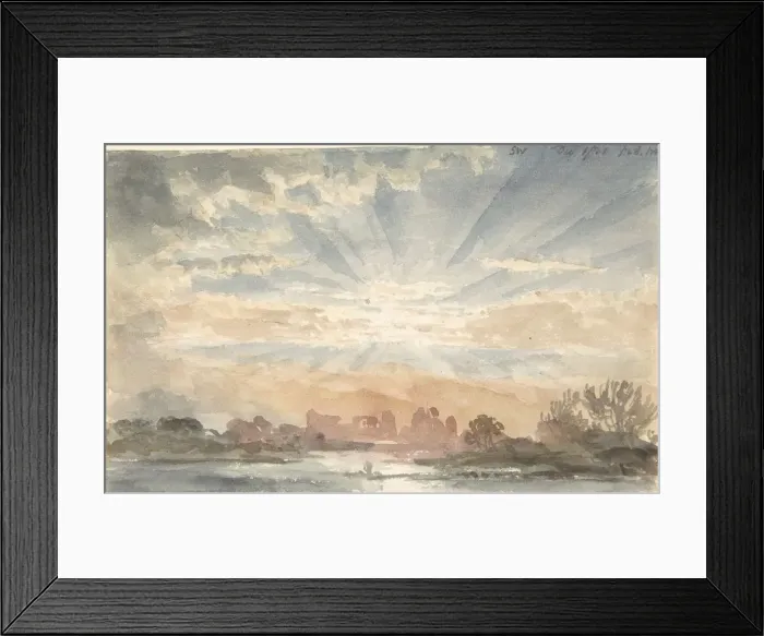 Framed Print : Landscape with Rising Sun, December 1, 1828, 8: 30 a. m. 1828 Framed Print : Landscape with Rising Sun, December 1, 1828, 8: 30 a. m. 1828