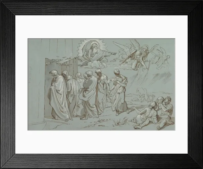 Framed Print : God Summons Noah and His Family into the Ark, 1827 (?). Creator: Joseph von Fuhrich Framed Print : God Summons Noah and His Family into the Ark, 1827 (?). Creator: Joseph von Fuhrich