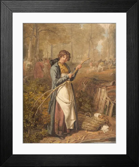 Framed Print : Barking Timber in Wychwood Forest, Oxfordshire, 1818 (?). Creator: Joshua Cristall Framed Print : Barking Timber in Wychwood Forest, Oxfordshire, 1818 (?). Creator: Joshua Cristall