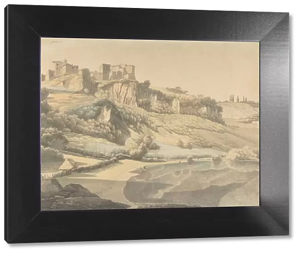 Genzano and Lake Nemi, early 19th century. Creator: Josephus Augustus Knip
