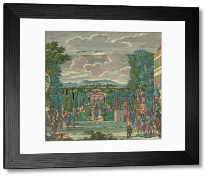 Framed Print : Paper Theater or Diorama of an Italianate Villa and Garden, ca. 1730-56 Framed Print : Paper Theater or Diorama of an Italianate Villa and Garden, ca. 1730-56