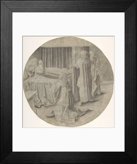 Framed Print : Haman begs Esther for his Life, 16th-mid 16th century ? Framed Print : Haman begs Esther for his Life, 16th-mid 16th century ?